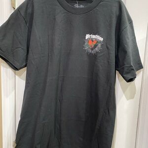 Primitive Black Tee with Red Graphic